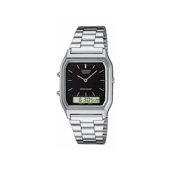 Montre CASIO vintage edgy homme bracelet acier