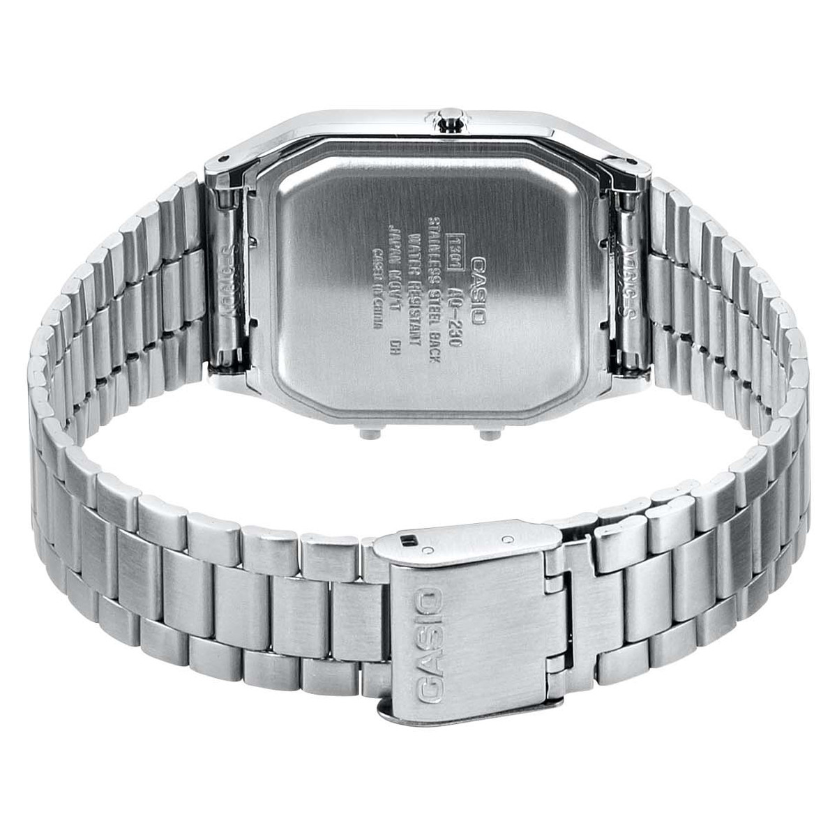 CASIO vintage edgy men's watch steel bracelet - view 3