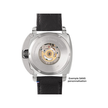 Montre HUMBERT-DROZ hd1 homme automatique, bracelet cuir noir