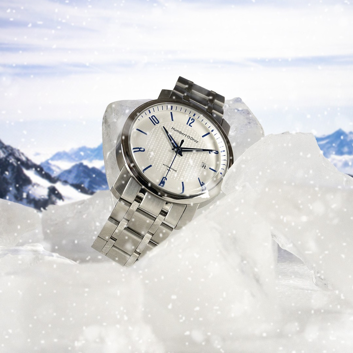 Montre HUMBERT-DROZ hd8 homme automatique, bracelet acier - vue D1