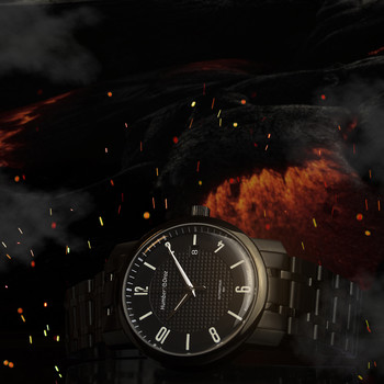 Montre HUMBERT-DROZ hd8 homme automatique, bracelet acier noir