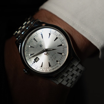 Montre MATY GM cadran gris bracelet acier