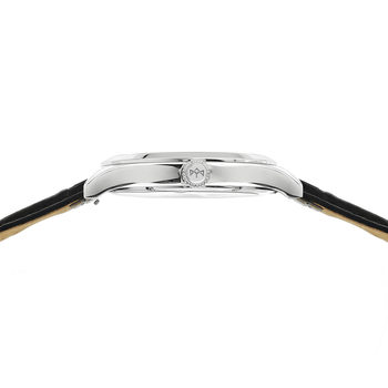 MATY GM horloge zwarte wijzerplaat zwarte leren band