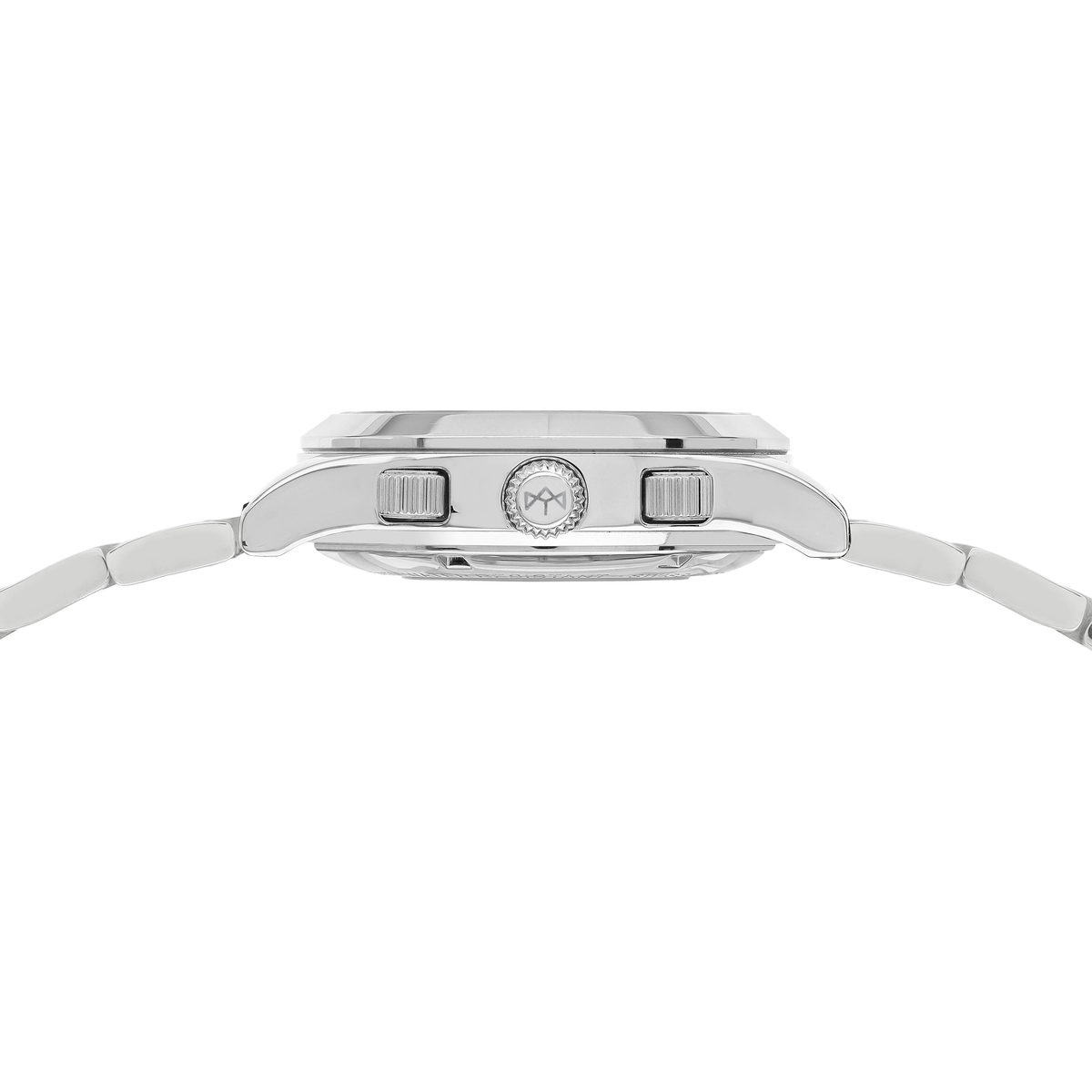 Montre MATY GM automatique chronographe cadran gris bracelet acier - vue 2