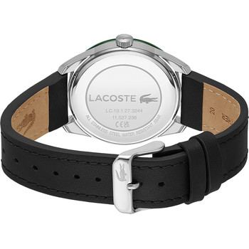 LACOSTE everett herenhorloge met zwarte leren band