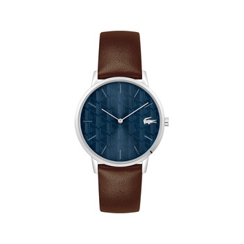LACOSTE crocorigin herenhorloge bruin leren band