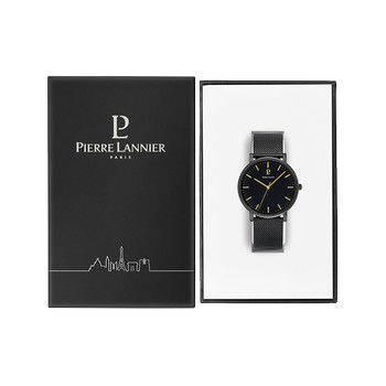 Montre PIERRE LANNIER essential homme bracelet acier noir