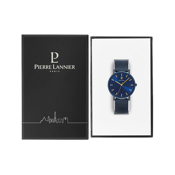 Montre PIERRE LANNIER essential homme bracelet acier bleu
