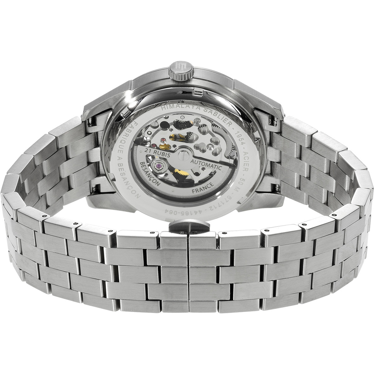 Montre LIP Himalaya Sablier homme automatique cadran bleu bracelet acier boitier acier inoxydable 40mm - vue 3
