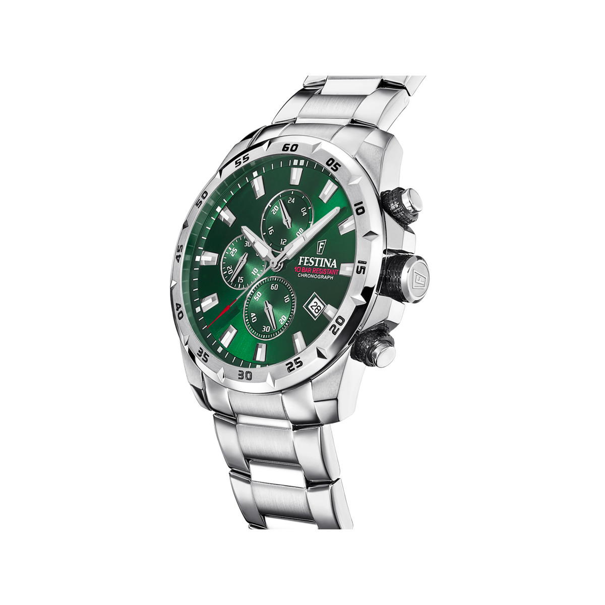 Montre FESTINA timeless chronograph homme chronographe, bracelet acier - vue 2
