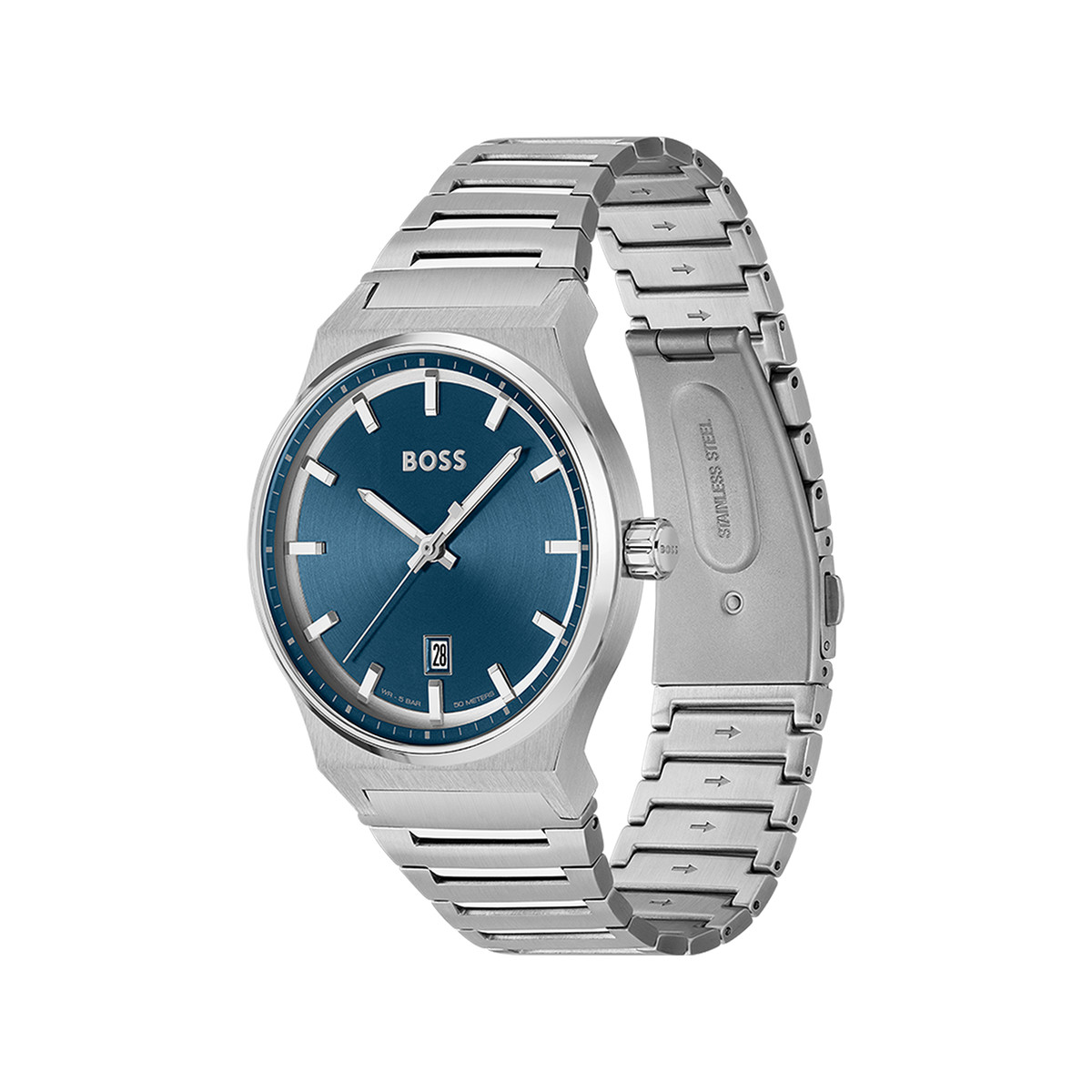 Montre BOSS sport lux homme bracelet acier - vue 2
