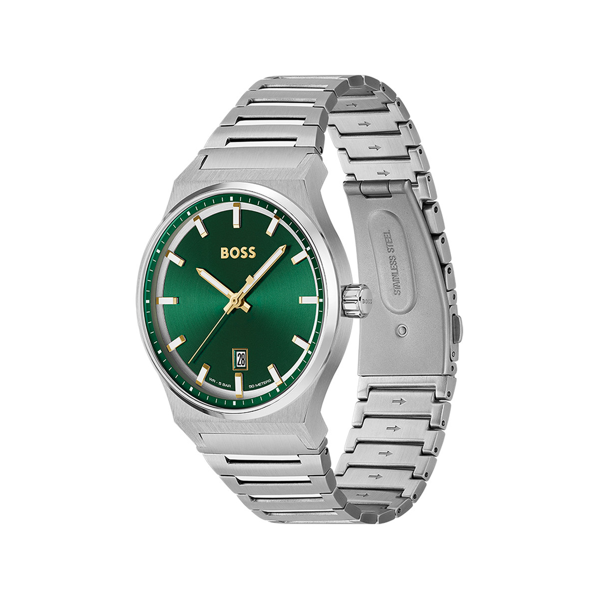 Montre BOSS sport lux homme bracelet acier - vue 2