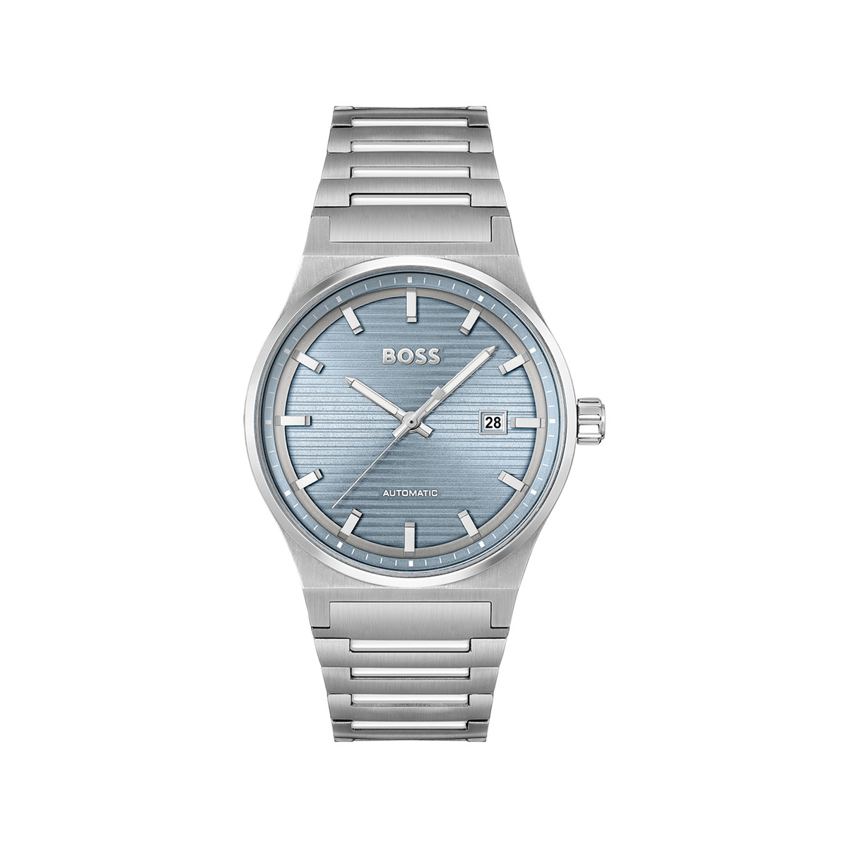 Montre BOSS sport lux homme automatique, bracelet acier
