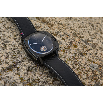 Montre HUMBERT-DROZ hd10 homme automatique, bracelet cuir noir