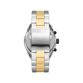 DIESEL spiked men's watch bicolor stainless steel bracelet