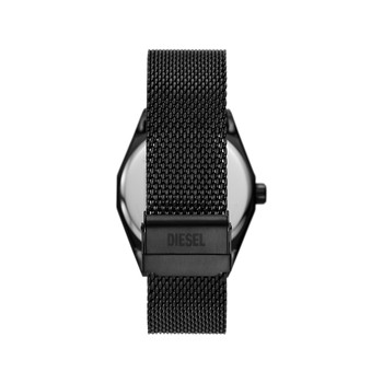 DIESEL scraper men's watch black stainless steel bracelet
