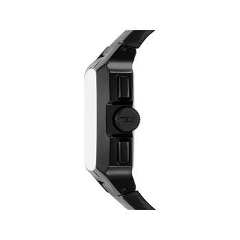 DIESEL cliffhanger men's watch with black leather strap