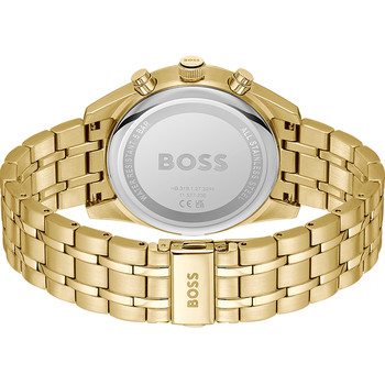 BOSS sport lux herenhorloge chronograaf roestvrijstalen armband geelgoud