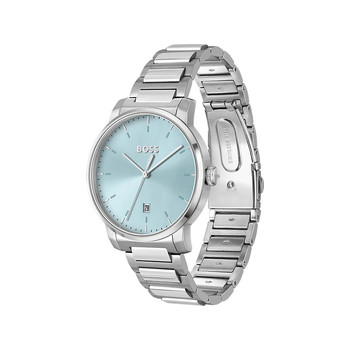 BOSS sport lux herenhorloge zilver roestvrij stalen armband