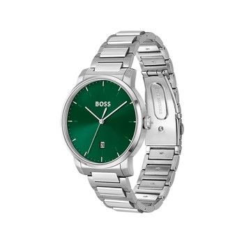 BOSS sport lux herenhorloge zilver roestvrij stalen armband