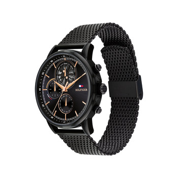 Montre TOMMY HILFIGER homme bracelet acier inoxydable noir