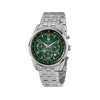 Montre LIP homme chronographe, bracelet métal argent - vue V1