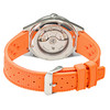 Montre LIP homme automatique, bracelet caoutchouc orange - vue V3