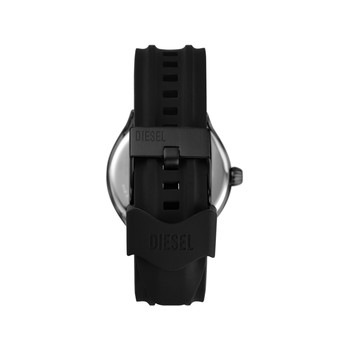 DIESEL streamline herenhorloge met zwarte siliconen band