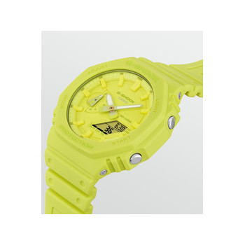 CASIO G-SHOCK men's watch with yellow resin bracelet