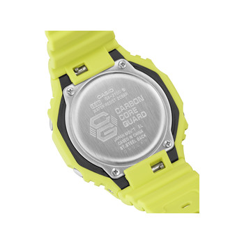 CASIO G-SHOCK men's watch with yellow resin bracelet