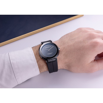 Montre MICHEL HERBELIN Newport homme automatique, bracelet silicone noir