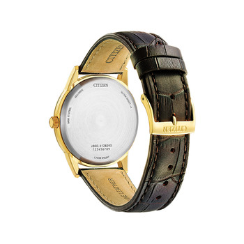 Montre CITIZEN classic elegant homme eco-drive, bracelet cuir marron