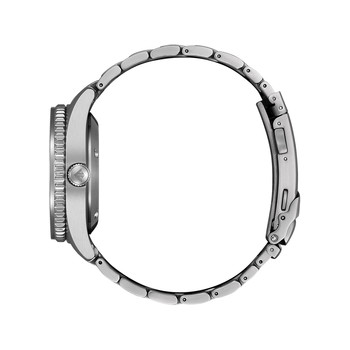 Montre CITIZEN promaster marine homme mecanique, bracelet acier inoxydable gris argent