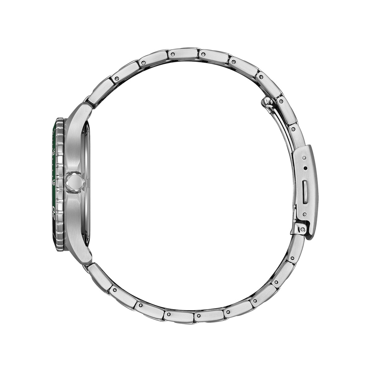 Montre CITIZEN platform homme eco-drive, bracelet acier inoxydable gris argent - vue 2