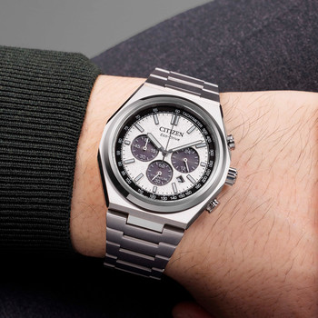 Montre CITIZEN super titanium homme eco-drive, bracelet titane gris argent