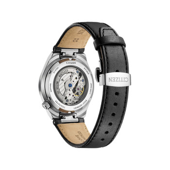 Montre CITIZEN tsuyosa homme mecanique, bracelet cuir noir