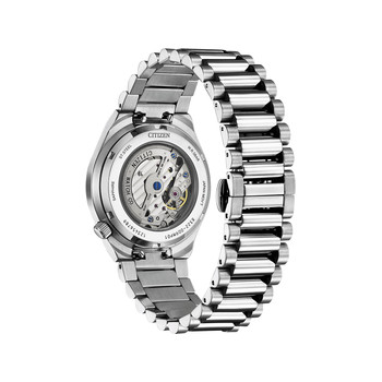 Montre CITIZEN tsuyosa homme mecanique, bracelet acier inoxydable gris argent