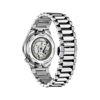 Montre CITIZEN tsuyosa homme mecanique, bracelet acier inoxydable gris argent