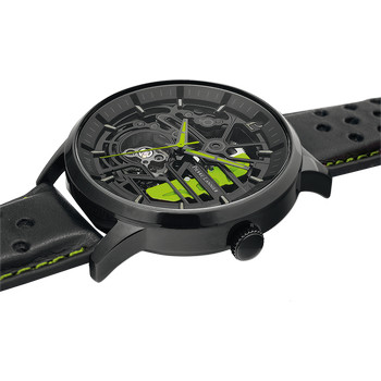 Montre PIERRE LANNIER Paddock homme automatique bracelet cuir noir