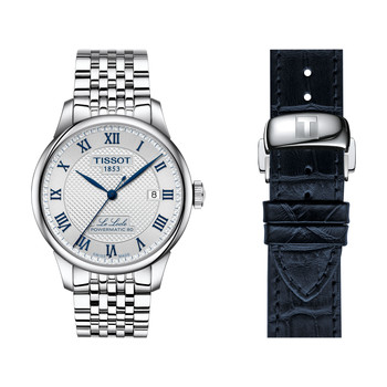 Montre TISSOT T-CLASSIC LE LOCLE 20TH ANNIVERSARY POWERMATIC 80 homme automatique, cadran gris bracelet acier inoxydable
