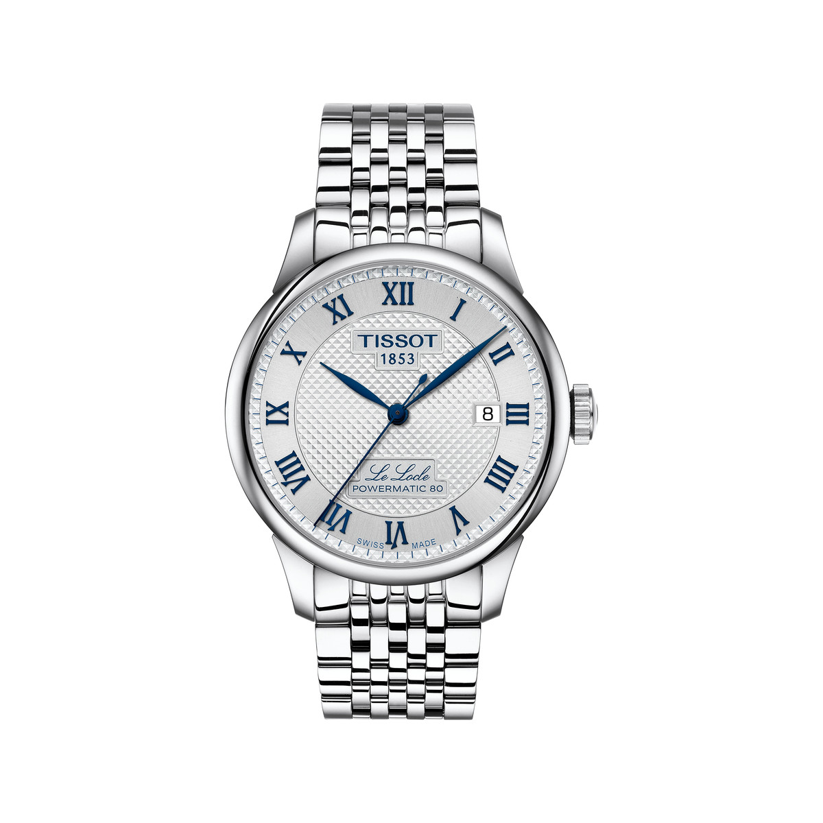 Montre TISSOT T-CLASSIC LE LOCLE 20TH ANNIVERSARY POWERMATIC 80 homme automatique, cadran gris bracelet acier inoxydable - vue 4