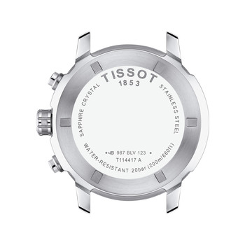 TISSOT T-SPORT PRC 200 herenhorloge zwarte wijzerplaat zwarte rubberen band