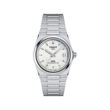 Montre TISSOT T-CLASSIC PRX POWERMATIC 80 mixte automatique cadran gris bracelet acier inoxydable
