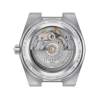 Montre TISSOT T-CLASSIC PRX POWERMATIC homme automatique, cadran belu clair bracelet acier inoxydable
