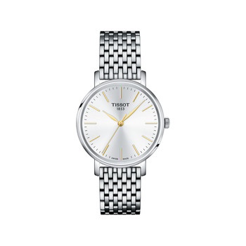 Montre TISSOT T-CLASSIC EVERYTIME mixte cadran gris bracelet acier inoxydable