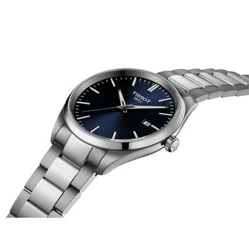 Montre TISSOT T-CLASSIC PR100 homme cadran bleu bracelet acier inoxydable