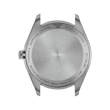 Montre TISSOT T-CLASSIC PR100 homme cadran gris bracelet cuir brun