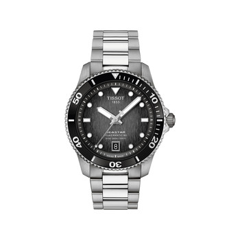 Montre TISSOT T-SPORT SEASTAR 1000 homme automatique cadran noir bracelet acier inoxydable