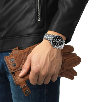 Montre TISSOT T-SPORT PR516 homme cadran noir bracelet acier inoxydable
