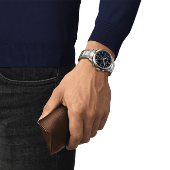 Montre TISSOT T-CLASSIC PR100 homme cadran bleu bracelet acier inoxydable